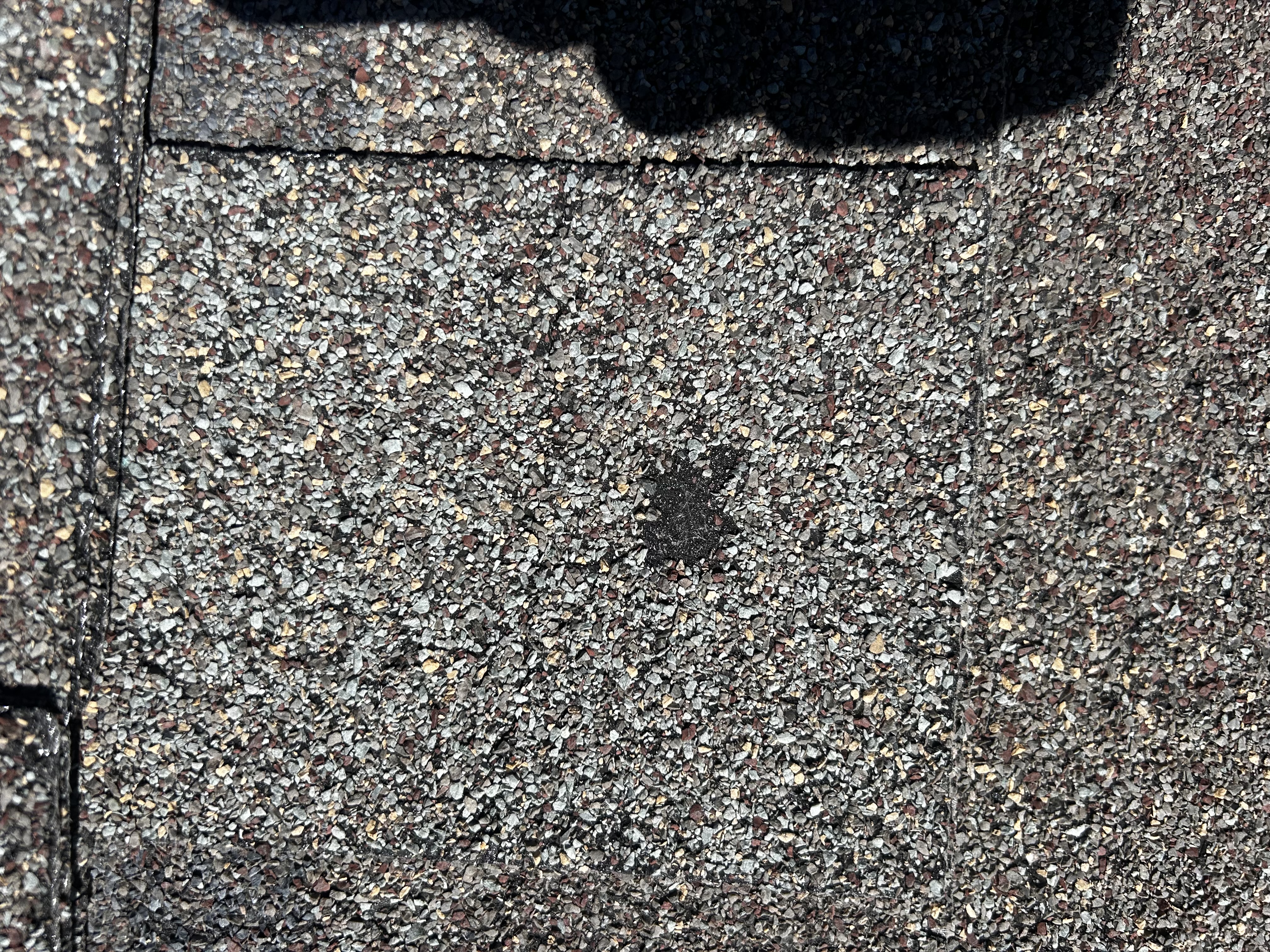 Close-up of roofing shingles